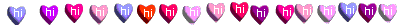 divider bar for St. Valentine's Day graphic image background set of candy hearts