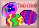 home button for three decorated easter eggs Christian Graphics background set