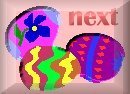 next button for three decorated easter eggs Christian Graphics background set