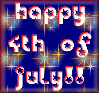 happy 4th of july banner for fireworks background set