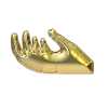 gold left hand tube