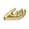 gold right hand tube