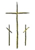 gold Christian cross tube 3crosses