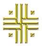 gold Christian cross tube 25