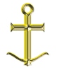 gold Christian cross tube 26