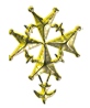 gold Christian cross tube 33