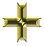 gold Christian cross tube 34
