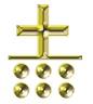 gold Christian cross tube 36