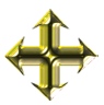 gold Christian cross tube 43