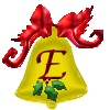 Christmas bell alphabet tube E