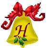 Christmas bell alphabet tube H