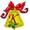 Christmas bell alphabet tube K