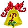 Christmas bell alphabet tube P