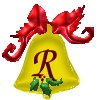 Christmas bell alphabet tube R