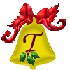 Christmas bell alphabet tube T