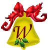 Christmas bell alphabet tube W