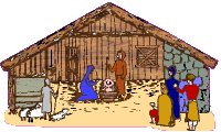 nativity or manger scene Christmas tube