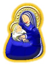 madonna and child metal sculpture tube 2