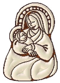 madonna and child white chocolate tube